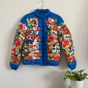 Floral high art custom made puffer jacket